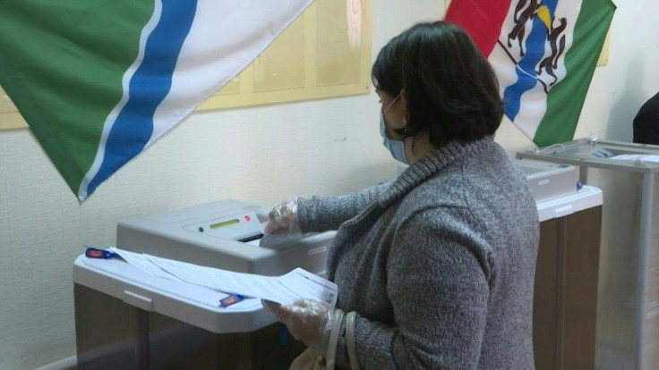 IMAGES In 41 of the country's regions, Russians are voting for regional governors and assemblies as well as in four by-elections for national MPs and other polls. In Russia's third-largest city Novosibirsk, supporters of poisoned main opposition leader Al