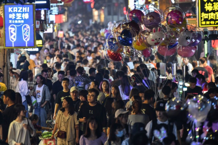 Shoppers in Changsha in China's Hunan province