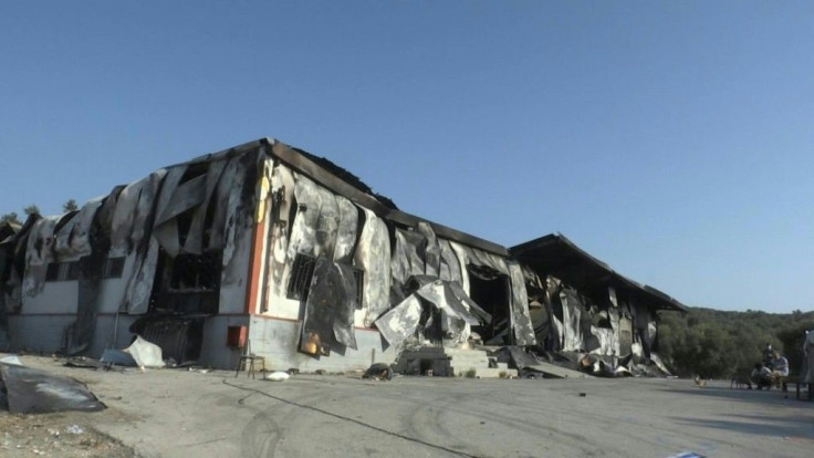Few migrants are still in the Moria refugee camp on the Greek island of Lesbos after a fire destroyed the facility a few days ago. Some have moved to a new tent camp nearby, while over 11,000 people have been sleeping rough since the camp's destruction.