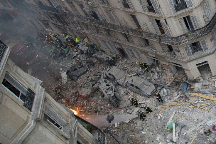 The scene resembled a war zone
