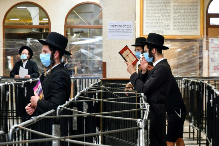 Hasidic Jews visit the tomb of Rabbi Nahman days before the Jewish New Year in the central Ukrainian town of Uman