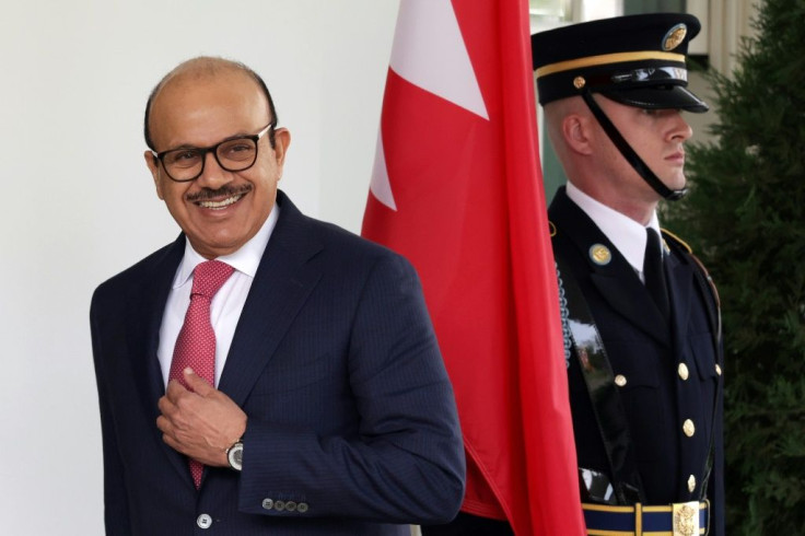 Bahrain Foreign Minister Abdullatif al-Zayani arrives at the White House