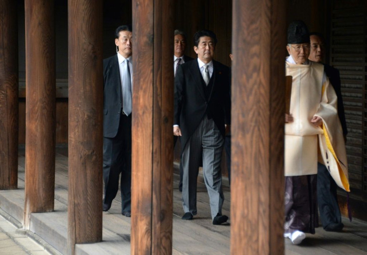 Abe inflamed tensions in the region in 2013 when he visited the controversial Yasukuni shrine honouring war dead including convicted war criminals