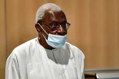 Lamine Diack, pictured arriving at court in Paris, led the global athletics body from 1999 to 2015