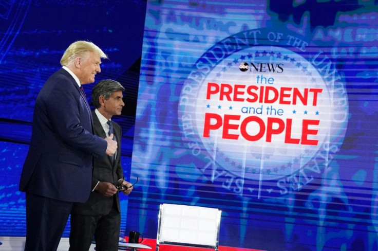 US President Donald Trump has made boisterous rallies a fixture of his 2020 campaign despite the coronavirus threat, although he also participated in a televised town hall in Philadelphia, in swing state Pennsylvania