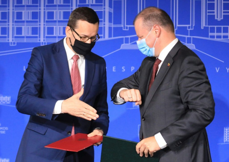 Poland's Prime Minister Mateusz Morawiecki said the EU must offer Belarus significant support after meeting Lithuania's Prime Minister Saulius Skvernelis