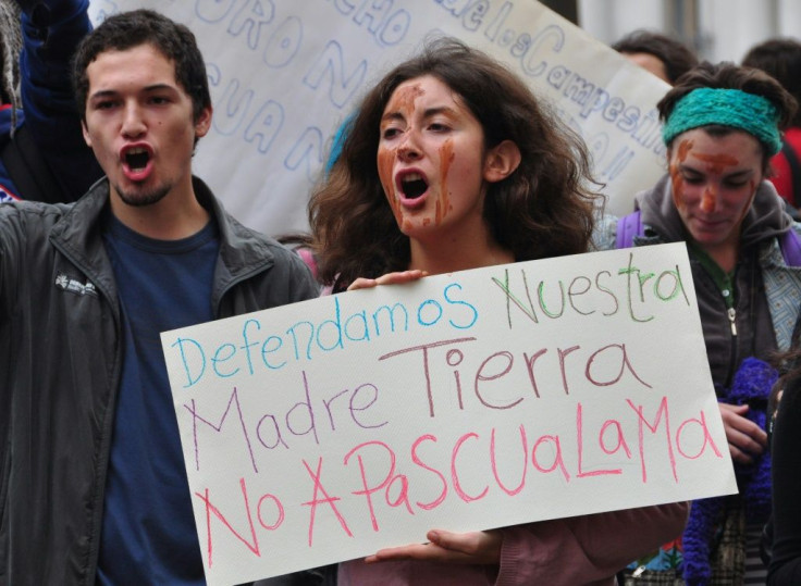 The multi-billion dollar Pascua Lama project, which straddles Chile's border with Argentina at an altitude of 4,000 meters (13,100 feet), has been the subject of protests