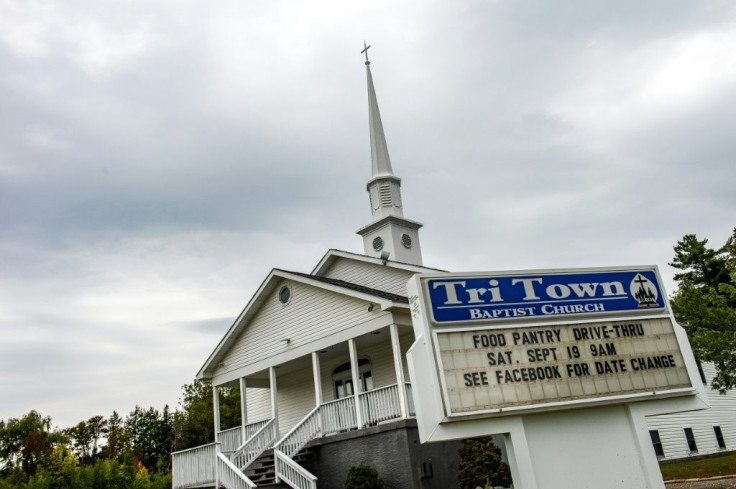 The wedding took place at Tri-Town Baptist church