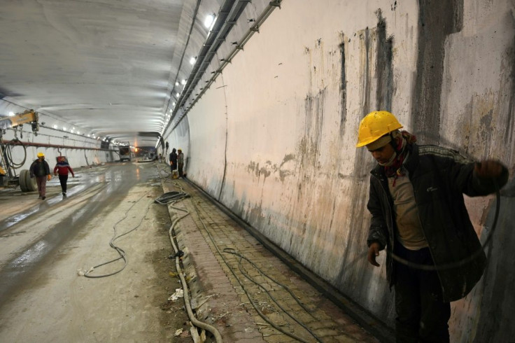 The Atal Rohtang Tunnel stretches nine kilometres at an altitude of more than 3,000 metres