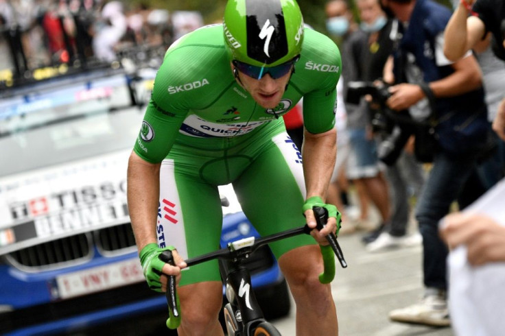 Ireland's Sam Bennett wearing the best sprinter's green jersey