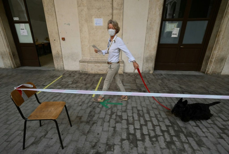Voting across in Italy was held despite a threatened resurgence of the coronavirus=