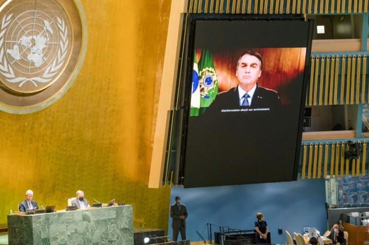 Brazilian President Jair Bolsonaro, a far-right climate-change skeptic, faced criticism as the UN General Assembly began for presiding over a surge in wildfires in the world's biggest rainforest