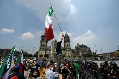 Protesters vowed to camp outside the presidential palace until Mexican leader Andres Manuel Lopez Obrador steps down