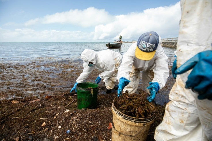 Workers continue to clean up two months after an oil spill threatened Mauritius natural wonders, sparking outrage