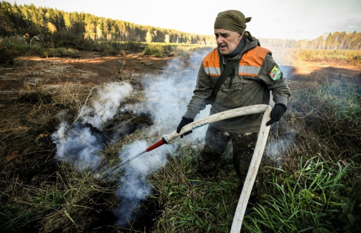 Water-resistant, underground peatland blazes in Russia's Arctic circle are "climate bombs", environmental activists say