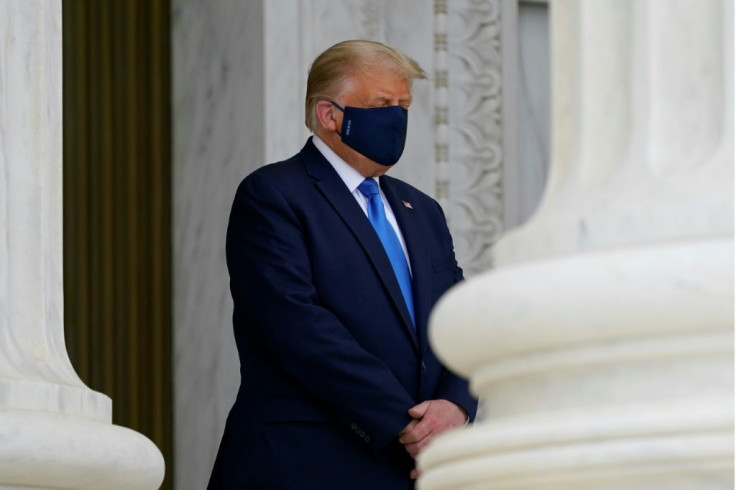 US President Donald Trump paying his respects to the late US Supreme Court Justice Ruth Bader Ginsburg