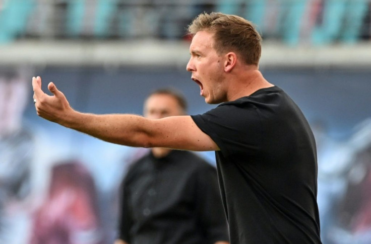 Leipzig coach Julian Nagelsmann: his team face a test of their credentials away at Bayer Leverkusen this weekend