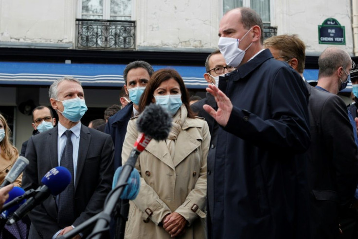 Prime Minister Jean Castex, visiting the scene, said the lives of the two victims "are not in danger, thank God"