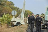 The security service, citing preliminary information, said the pilot reported an engine failure