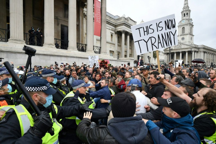 More than 10,000 people took part in the "we do not consent" rally in Trafalgar Square