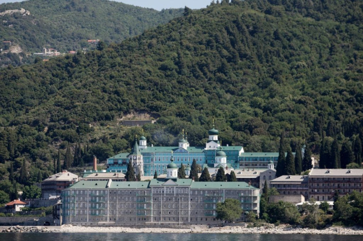 Commonly known as the Holy Mountain, Mount Athos is the spiritual capital of the Orthodox Christian world, consisting of 20 monasteries (including the St. Panteleimon Monastery, pictured 2016) and about 700 buildingsÂ housing approximately 1,700 monks
