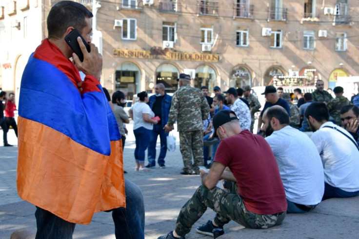 Volunteers and veterans ready to go to the frontline in Nagorny Karabakh gathered in Yerevan