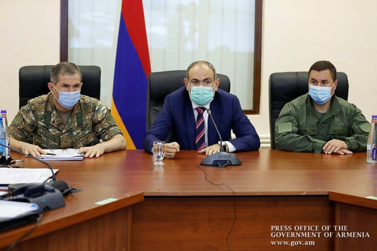 Armenian Prime Minister Nikol Pashinyan met with top military officials in Yerevan over the crisis
