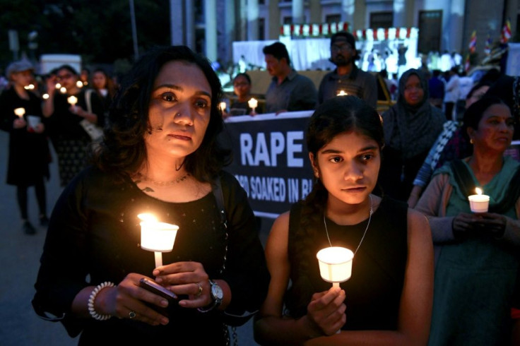 Indian women protest for action against sexual violence in the country, in 2019