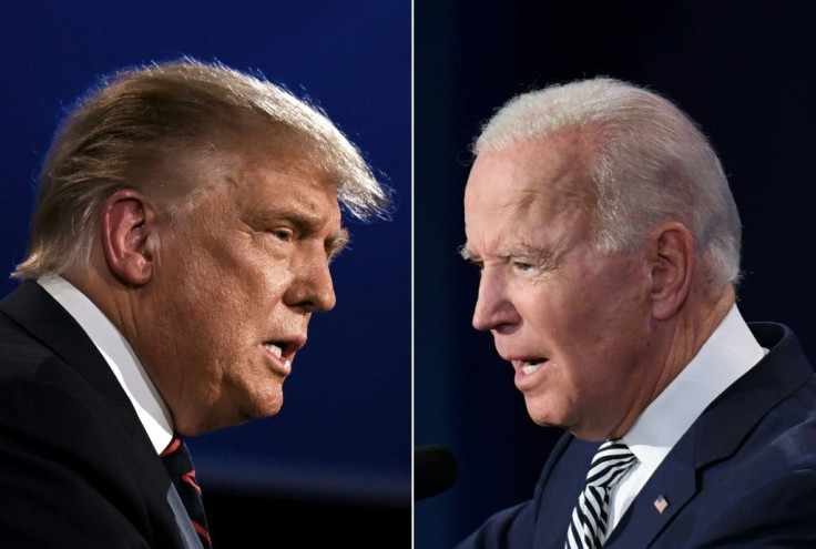US President Donald Trump (L) and Democratic presidential challenger Joe Biden (R) engaged in a feisty, chaotic debate that touched on a variety of subjects -- and included plenty of insults