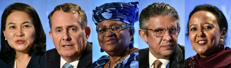 The candidates still in the running are: South Korean Yoo Myung-hee, Britain's Liam Fox, Nigerian Ngozi Okonjo-Iweala, Saudi Mohammed al-Tuwaijri, and Kenya's Amina Mohamed