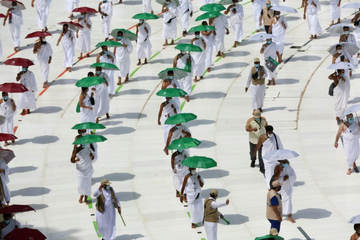 When the year-round pligrimage to Mecca resumes on Sunday, the faithful will be required to circumambulate the Kaaba along socially distanced paths, just as they were for the scaled back hajj in July