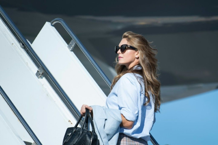 White House aide Hope Hicks, who has tested positive for Covid-19, boards Air Force One at Wilkes-Barre Scranton International Airport on August 20, 2020