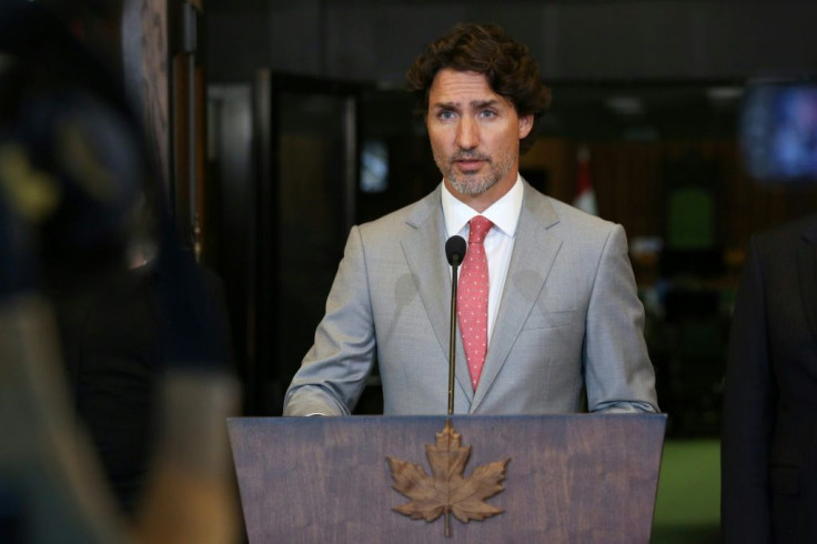 Canada's Prime Minister Justin Trudeau, shown in this August 18, 2020 photo, says "proper dialogue and engagement" is the only way to solve the Armenia-Azerbaijan conflict
