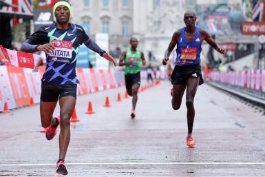 Shura Kitata outsprinted Vincent Kipchumba with Sisay Lemma third in the London Marathon