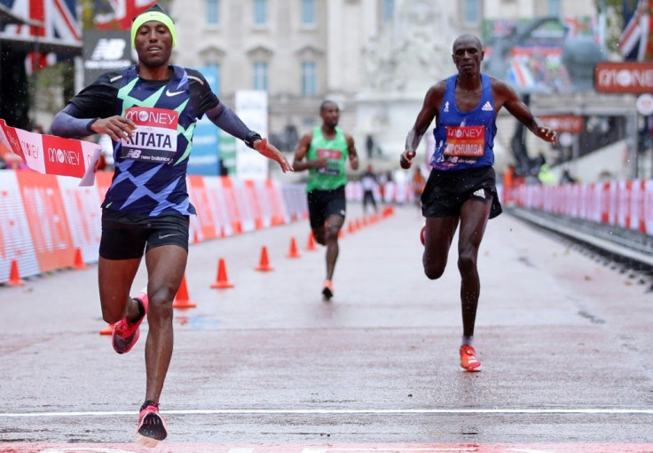 Shura Kitata outsprinted Vincent Kipchumba with Sisay Lemma third in the London Marathon
