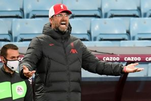 Liverpool manager Jurgen Klopp gestures on the touchline during his team's 7-2 defeat against Aston Villa