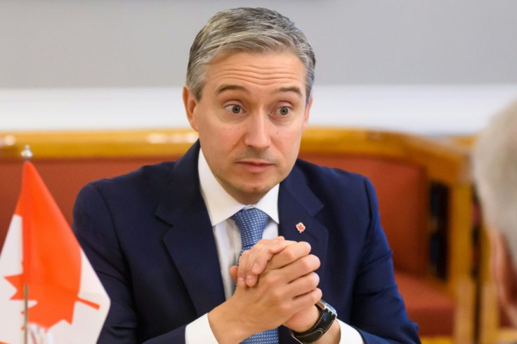 Canadian Foreign Minister Francois-Philippe Champagne, seen here in March 2020, has announced the suspension of arms sales to Turkey.