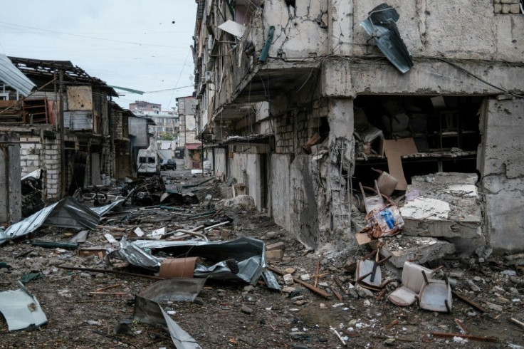 The city has been devastated after 72 hours of bombardment