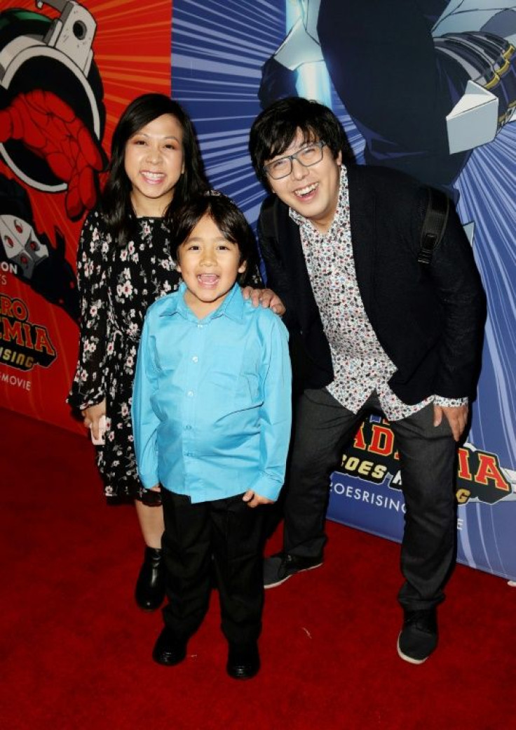 Ryan Kaji, pictured here with his parents attending a film premiere, was YouTube's highest-paid creator in 2019.