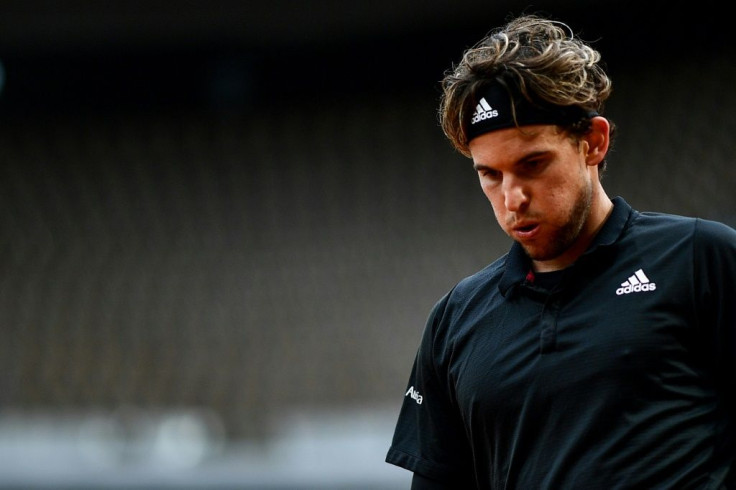 A match too far: Dominic Thiem reacts as he loses to Argentina's Diego Schwartzman