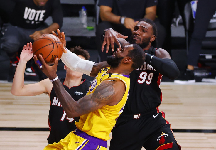 LeBron James Jae Crowder Lakers Heat