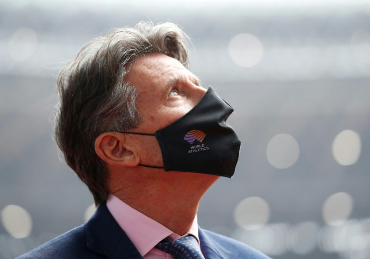 World Athletics president Sebastian Coe visited the national stadium in Tokyo