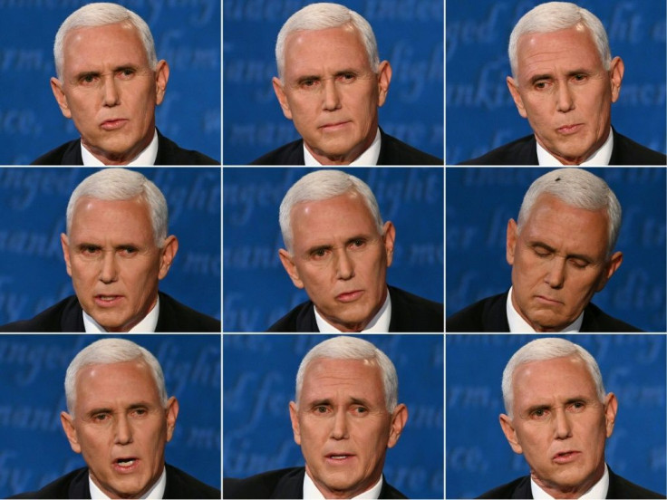 US Vice President Mike Pence during the vice presidential debate