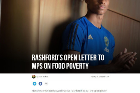 Marcus Rashford Interview UK Food Poverty