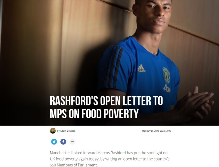 Marcus Rashford Interview UK Food Poverty