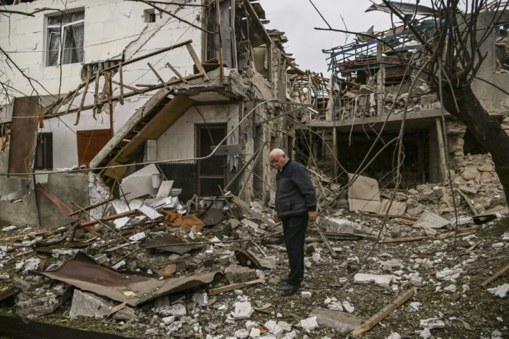 With women and children heading to the Armenian capital Yerevan and men going to fight, it is mostly older people left hunkering down in Stepanakert