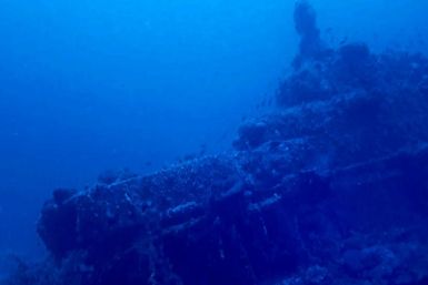 An image grab taken from a handout video from the Ras Adar diving club on October 8, 2020 shows the wreck of French submarine Ariane that was torpedoed and sunk in the Mediterranean Sea off Cap Bon in 1917 by a German submarine