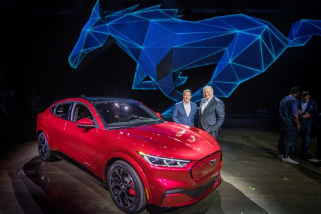The repurposed Ford assembly plant in Oakville, Ontario will produce five new electric vehicles such as this all-electric Mustang Mach-E unveiled in California in November 2019