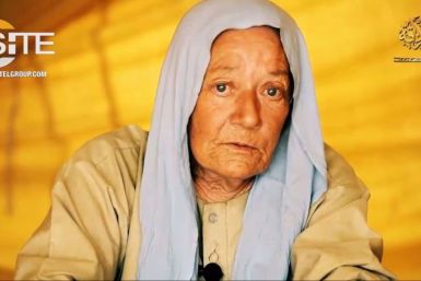 A June 2018 video grab from an undated and unlocated video provided by the SITE Intelligence Group shows 75-year-old Frenchwoman Sophie Petronin,who was abducted by gunmen in December 2016 in Gao, Mali, where she worked for a children's charity