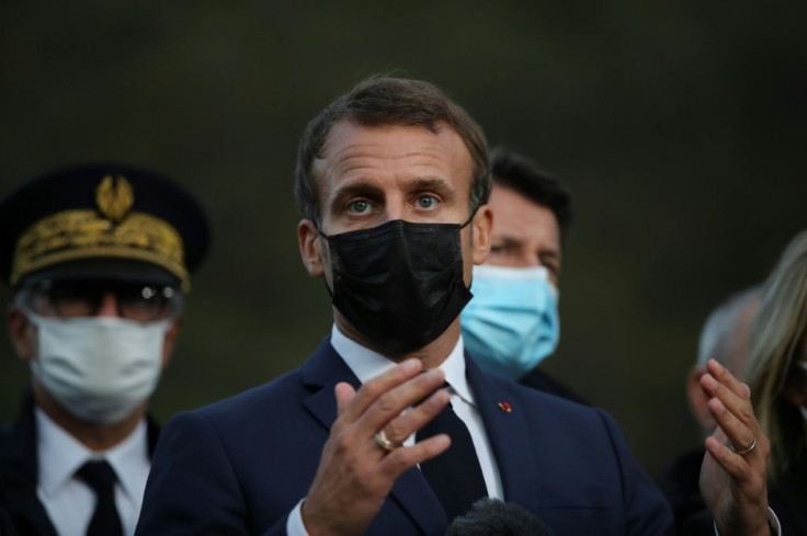 French President Emmanuel Macron, pictured October 7, 2020, expressed "immense relief" at the release of aid worker Sophie Petronin
